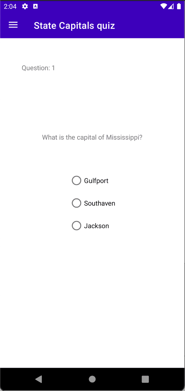 State Capitals Quiz